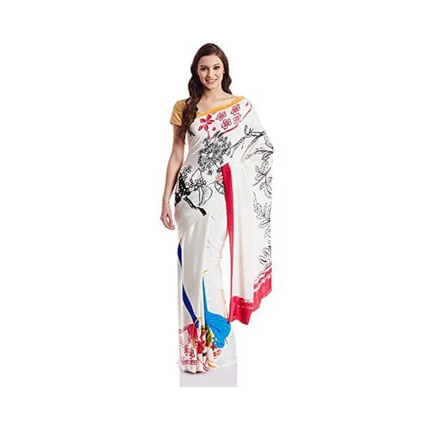 Cream Silk Banarasi Sarees